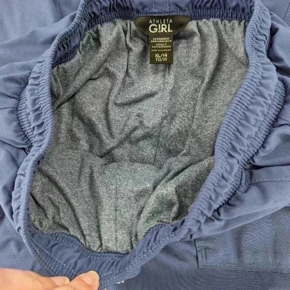 Athleta Girl Size XL Lined High Jump Jogger Blue Drawstring With Pockets - Picture 6 of 16